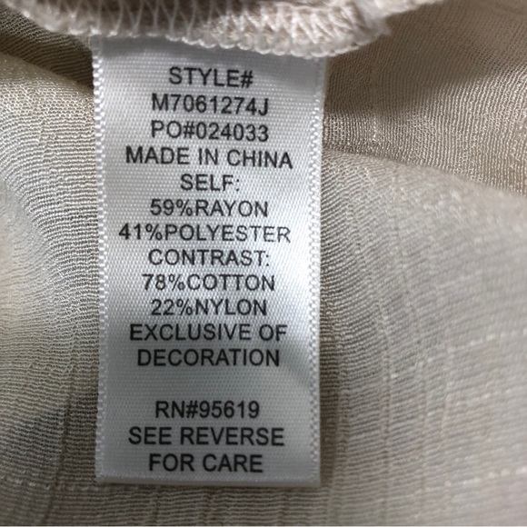 JohnPaulRichards Layered Embroidered Sleeve Blouse Extra Large - Picture 6 of 8